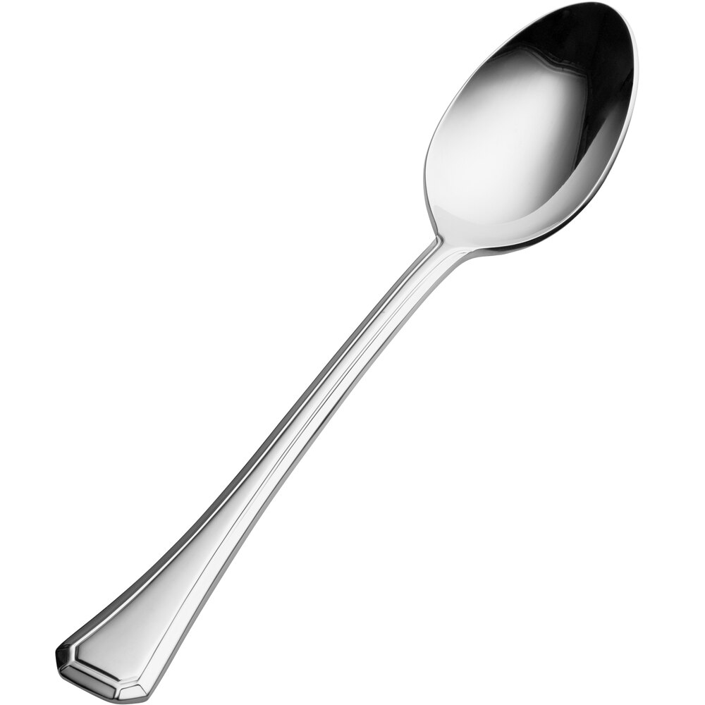 Bon Chef S504 Prism 9 3/16" 18/10 Stainless Steel Extra Heavy Tablespoon / Serving Spoon - 12/Case