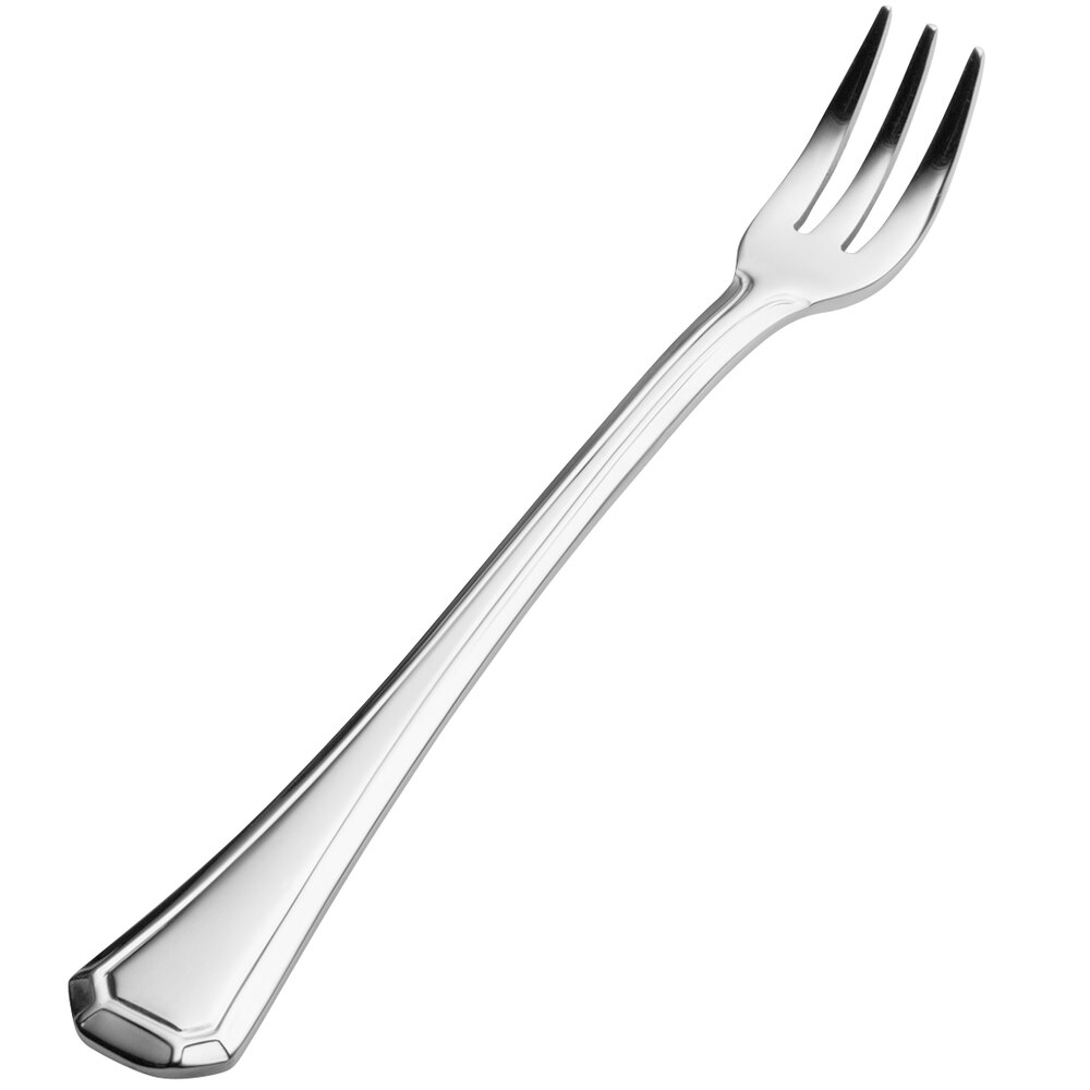 Bon Chef S508 Prism 5 11/16" 18/10 Stainless Steel Extra Heavy Cocktail Fork - 12/Case