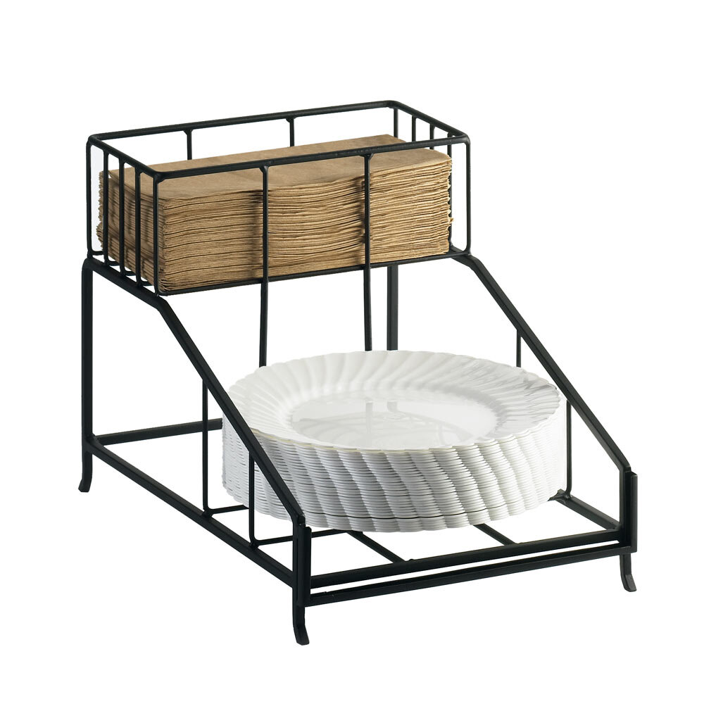 Cal-Mil 1455 Iron Napkin and Plate Display - 9 1/2" x 14" x 10"