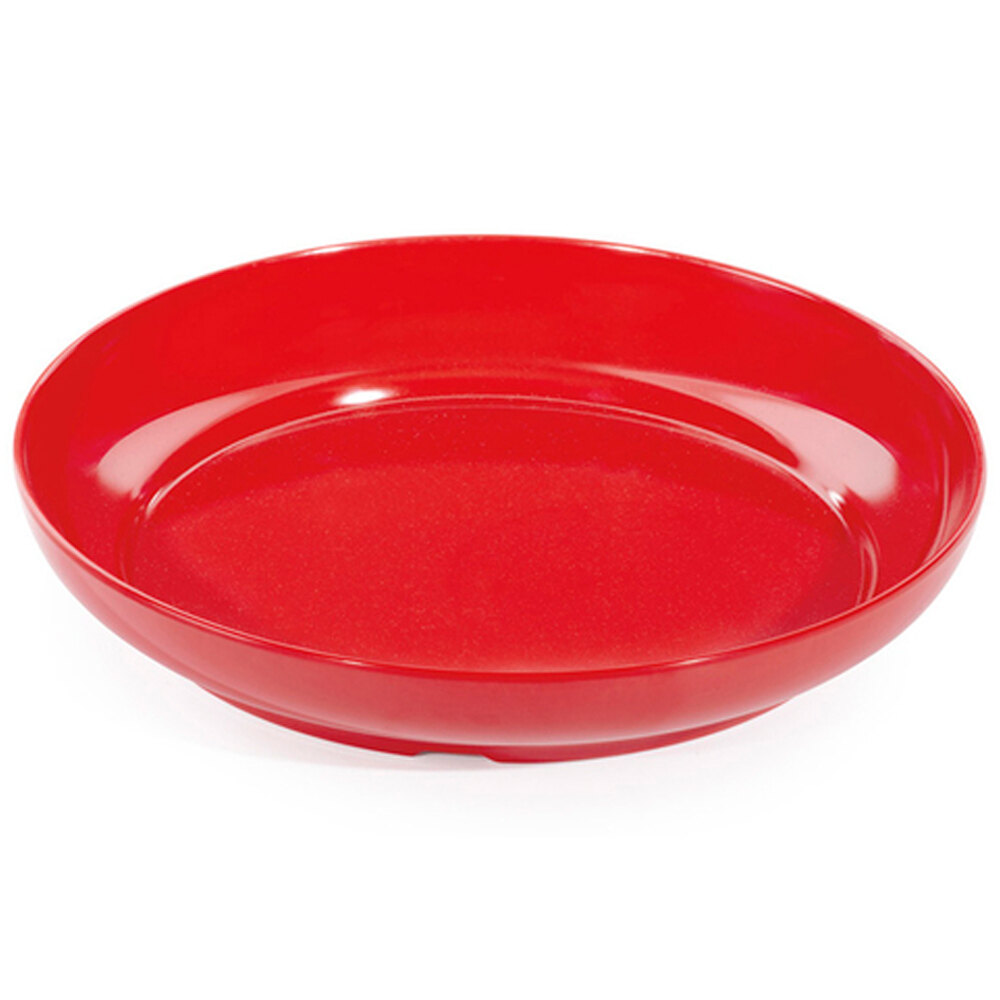 GET ST-12-1-R 12" Red Melamine Round Serving Tray - 12/Case