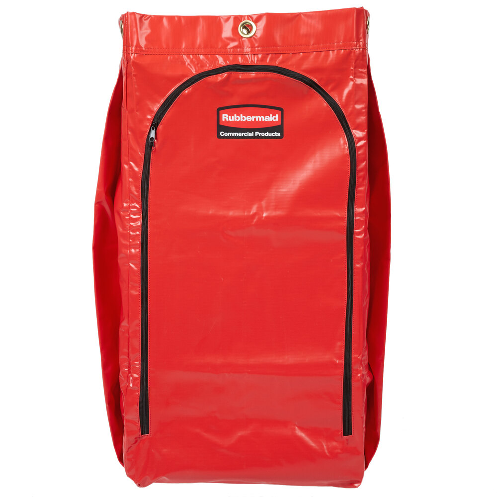 Rubbermaid® 1966882 34 Gallon Red High Capacity Vinyl Janitor Cart Bag
