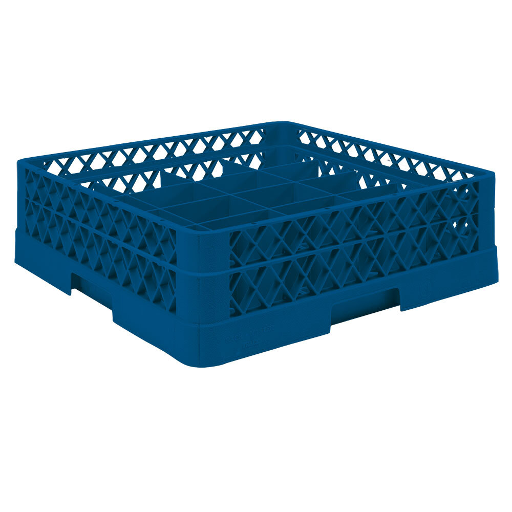 Vollrath TR5A Traex® Full-Size Royal Blue 20-Compartment 4 13/16" Cup Rack with Open Rack Extender On Top