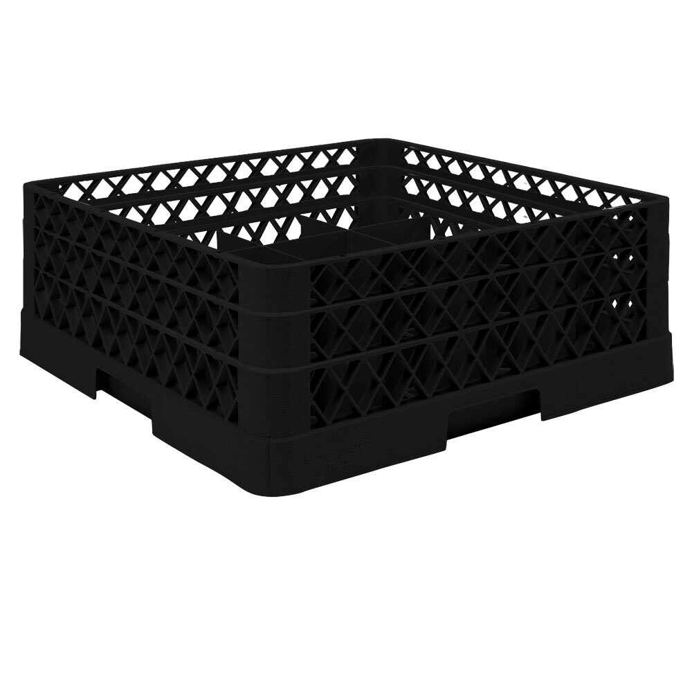 Vollrath TR5AA Traex® Full-Size Black 20-Compartment 6 3/8" Cup Rack with Open Rack Extender On Top