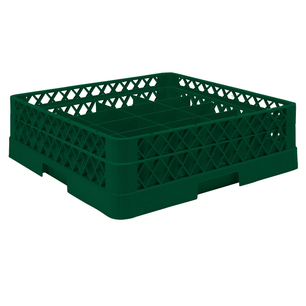 Vollrath TR6A Traex® Full-Size Green 25-Compartment 4 13/16" Glass Rack with Open Rack Extender On Top