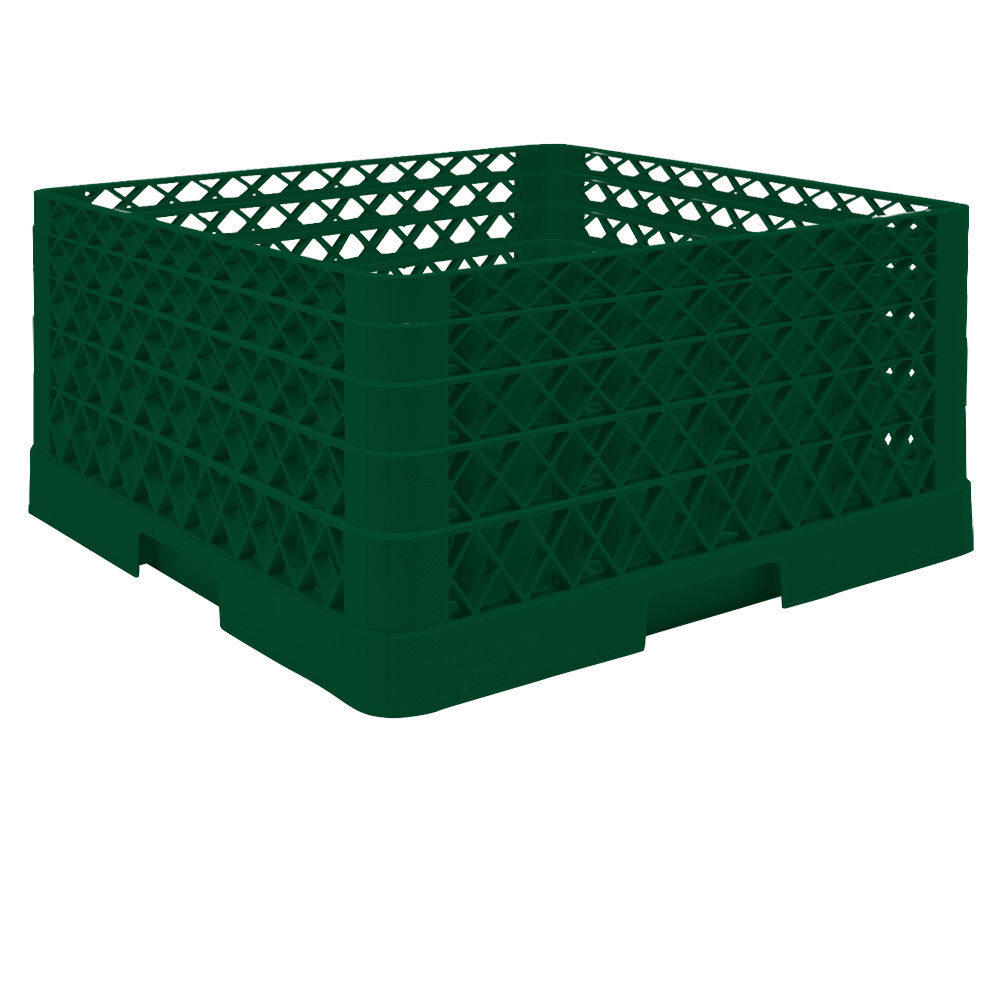 Vollrath TR6BBBA Traex® Full-Size Green 25-Compartment 9 7/16" Glass Rack with Open Rack Extender On Top