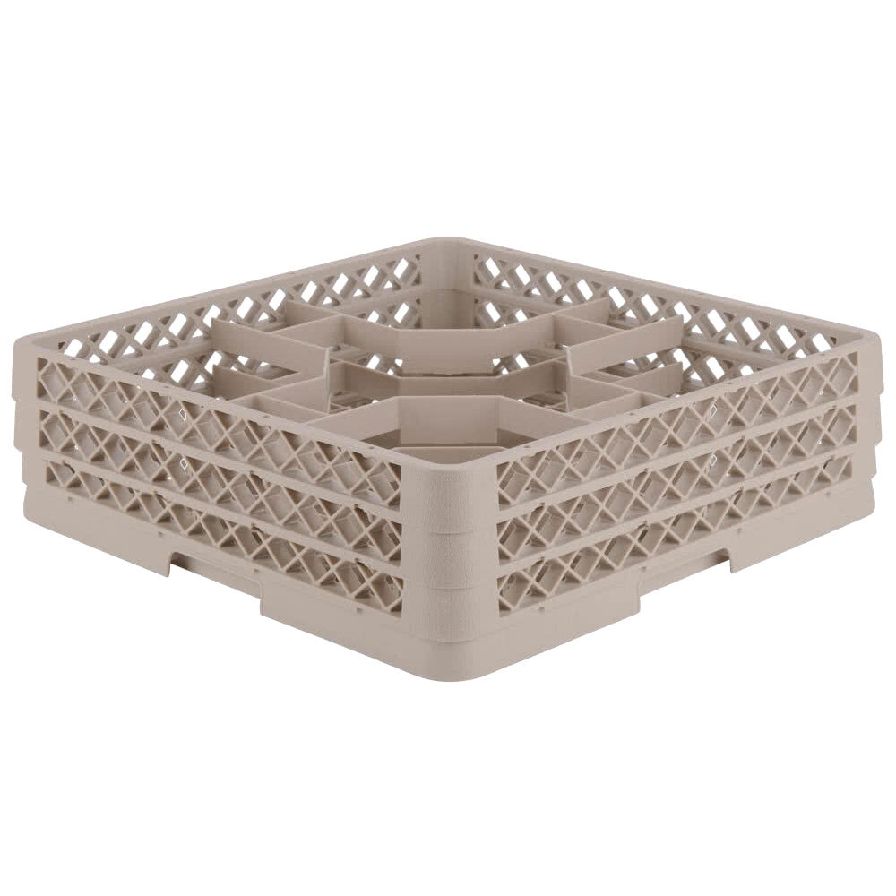 Vollrath TR13HH Traex® Rack Max Full-Size Beige 30-Compartment 3 9/16" Glass Rack