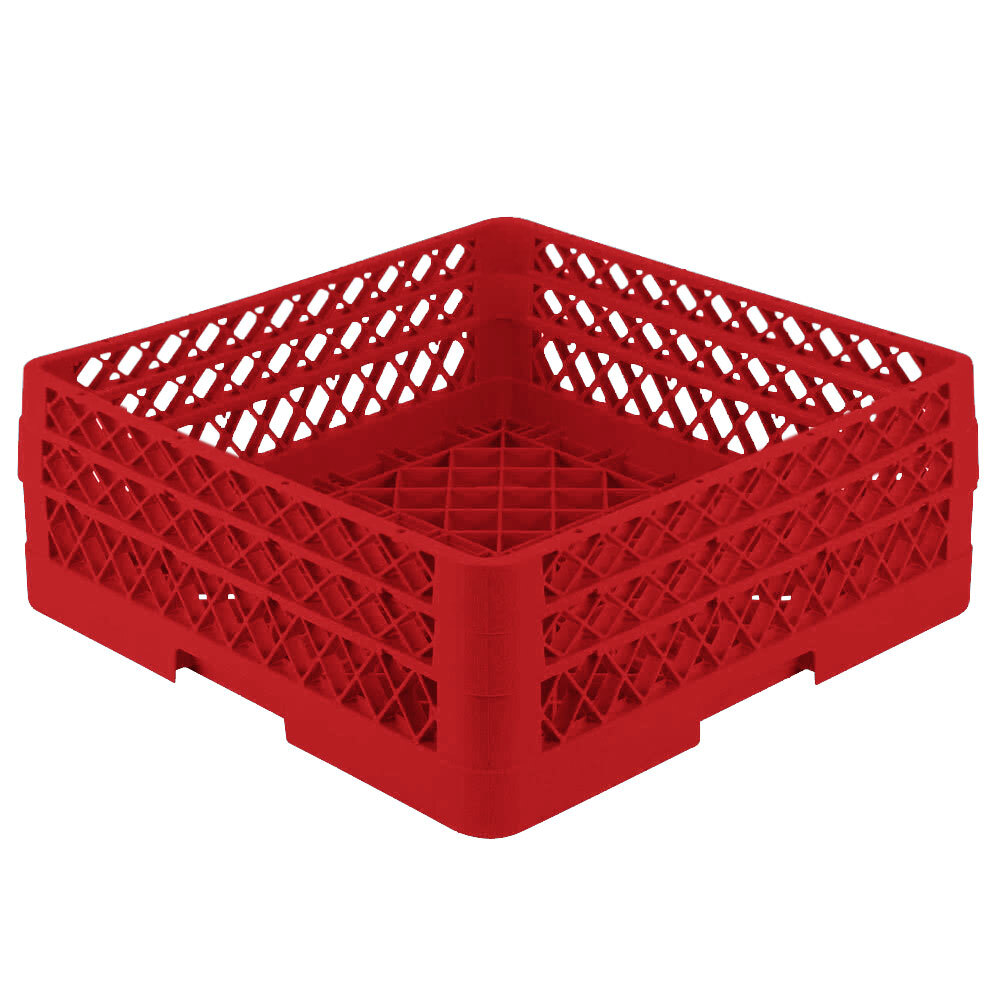 Vollrath TR1AA Traex® Full-Size Red 7 1/4" Open Rack with 2 Extenders