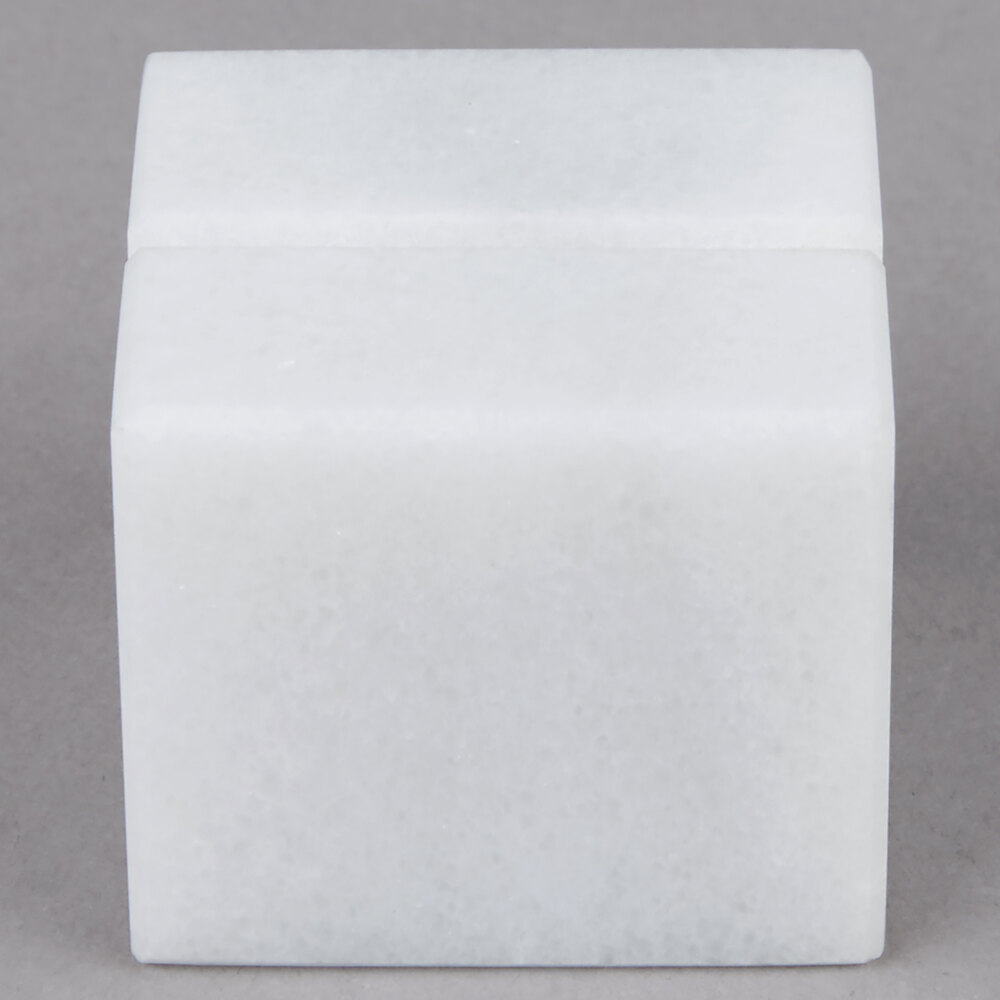 American Metalcraft MCHW125 1" White Marble Card Holder