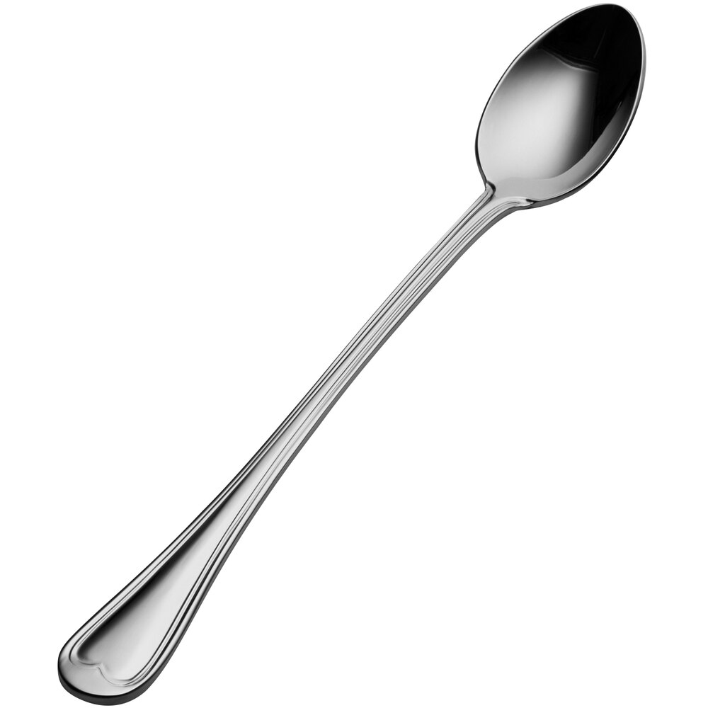 Bon Chef S602 Victoria 7 3/8" 18/10 Stainless Steel Iced Tea Spoon - 12/Case