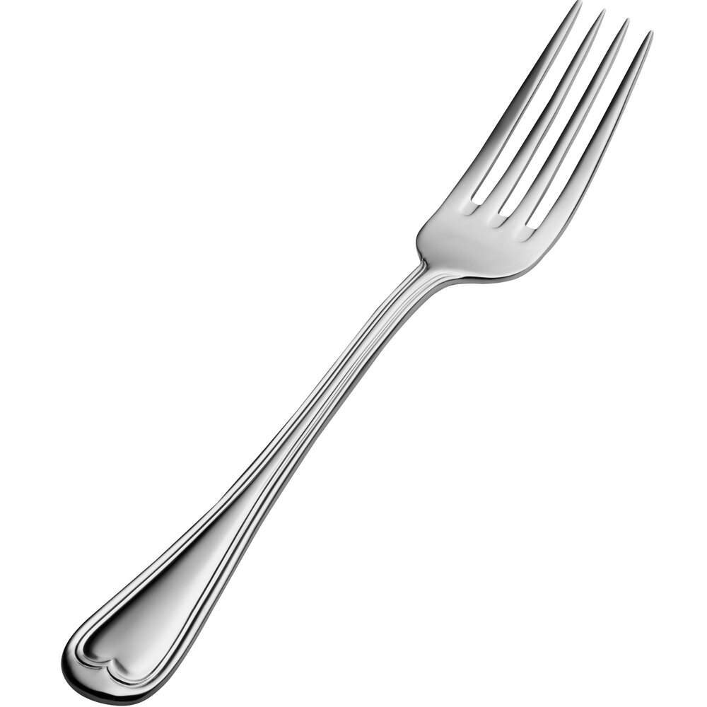 Bon Chef S606 Victoria 8 3/16" 18/10 Stainless Steel European Size Dinner Fork - 12/Case