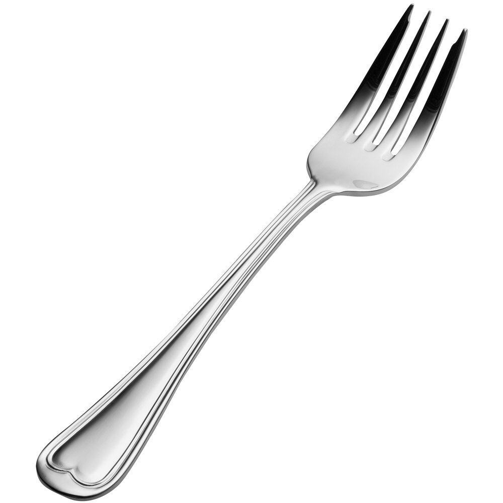 Bon Chef S607 Victoria 7 3/16" 18/10 Stainless Steel Salad / Dessert Fork - 12/Case