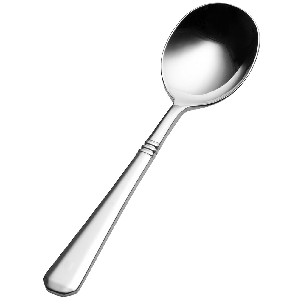 Bon Chef S3401 Cordoba 6 3/4" 18/10 Stainless Steel Bouillon Spoon - 12/Case