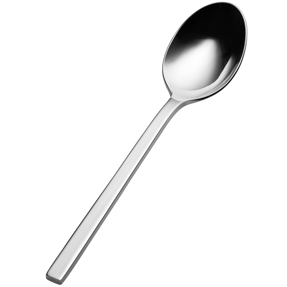 Bon Chef S3804 Milan 8 1/4" 18/10 Stainless Steel Extra Heavy Tablespoon / Serving Spoon - 12/Case