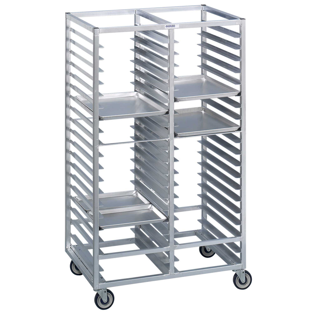 Channel 420A 60 Pan Bottom Load Double Aluminum Bun / Sheet Pan Rack - Assembled