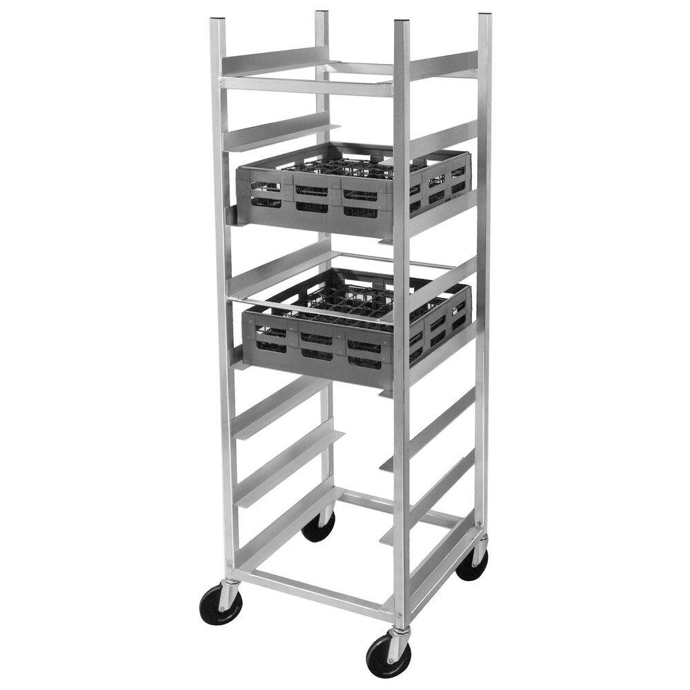 Channel GRR-6 10 Shelf Glass Rack Cart with 6" Spacing
