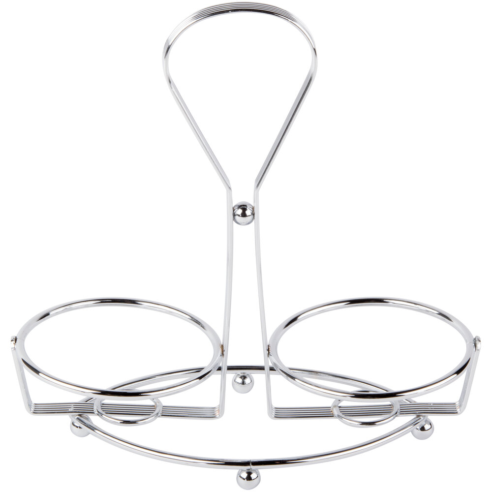 Tablecraft 608R Modern Sets Oil & Vinegar Cruet Chrome Rack
