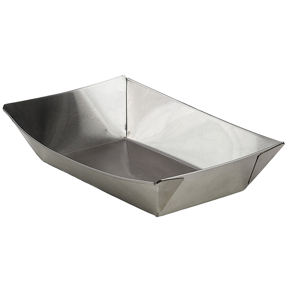 Clipper Mill by G.E.T. 4-80888 9 1/2" x 6" Stainless Steel Boat Tray