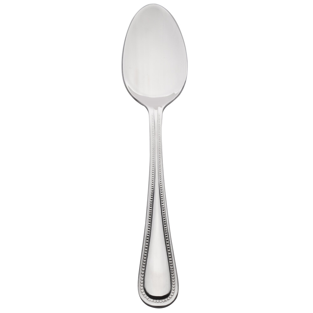 10 Strawberry Street PRL-DS Pearl 7 1/4" 18/0 Stainless Steel Heavy Weight Tablespoon / Serving Spoon - 12/Case