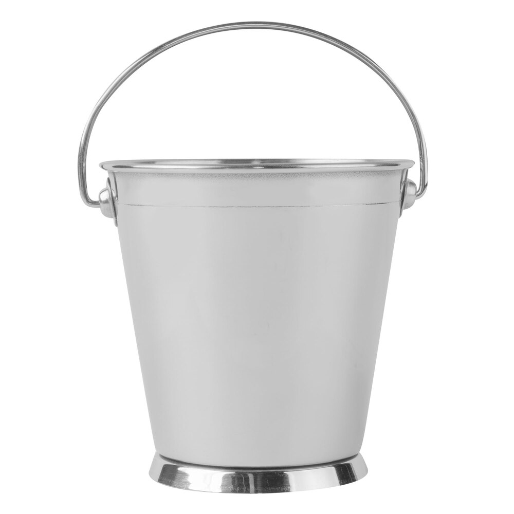 Clipper Mill by G.E.T. 4-80810 3 1/2" Round Mini 18/8 Stainless Steel Serving Pail with Handle