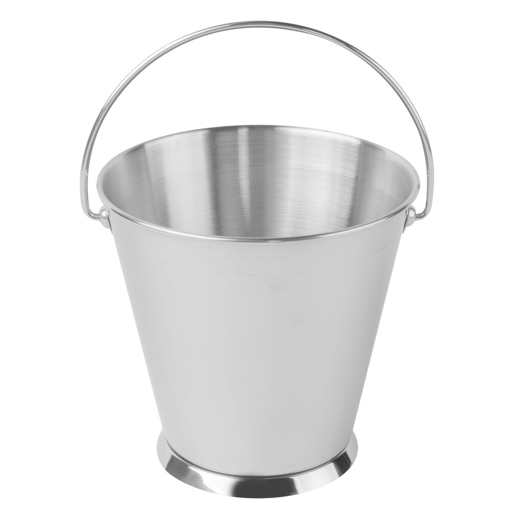 Clipper Mill by G.E.T. 4-80818 4 1/2" Round 18/8 Stainless Steel Serving Pail with Handle
