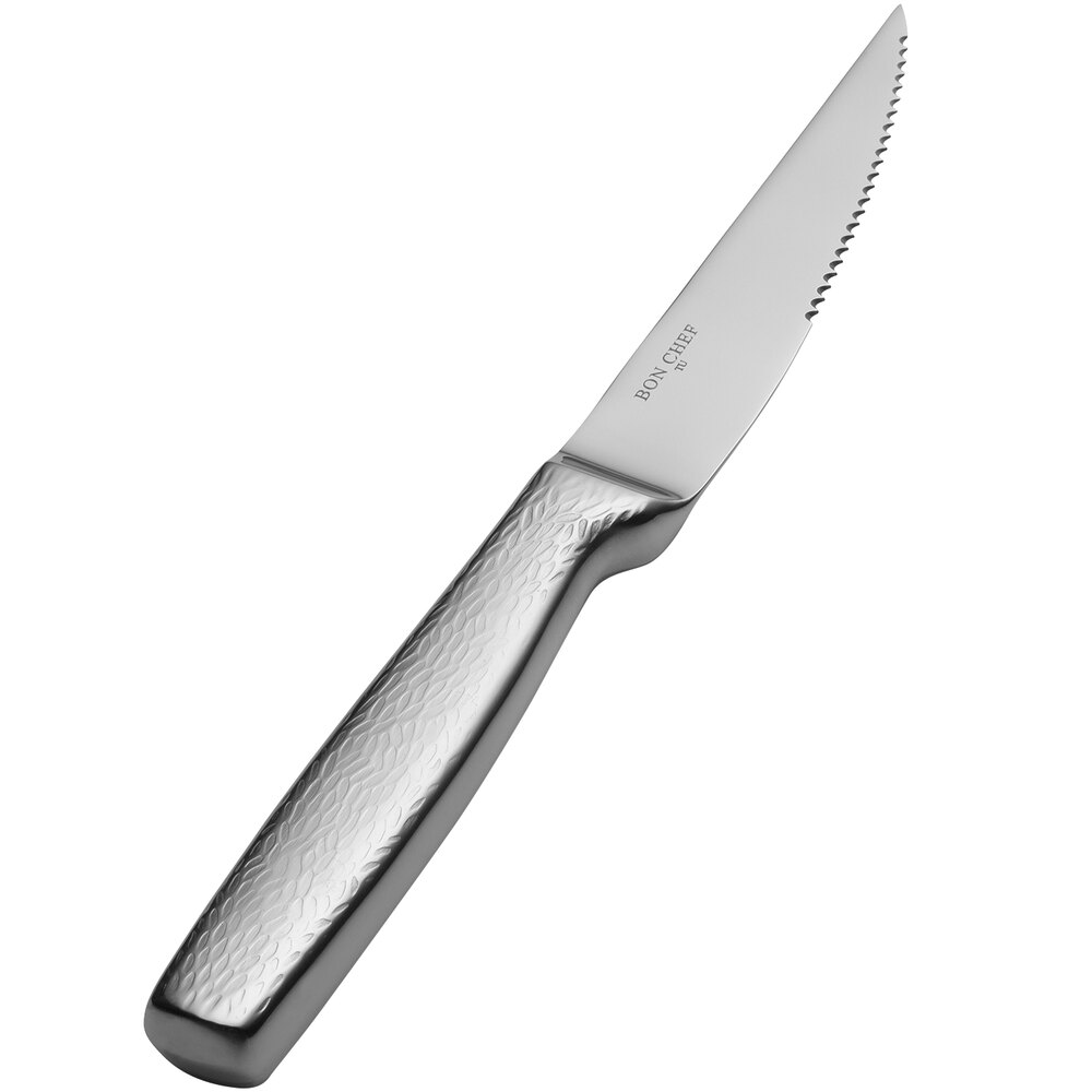 Bon Chef S3920 Scarlett 9 3/4" Gaucho Hollow Handle Steak Knife - 12/Case