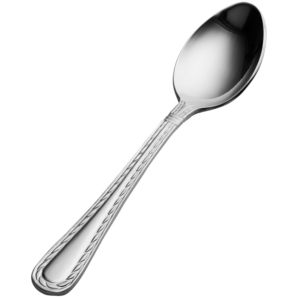 Bon Chef S400 Amore 5 15/16" 18/10 Extra Heavy Weight Stainless Steel Teaspoon - 12/Case