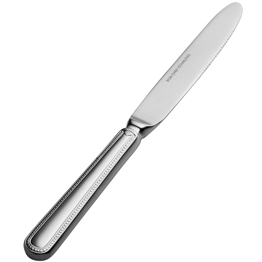 Bon Chef S709 Bolero 9 1/4" 13/0 Extra Heavy Weight Stainless Steel Hollow Handle Regular Dinner Knife - 12/Case