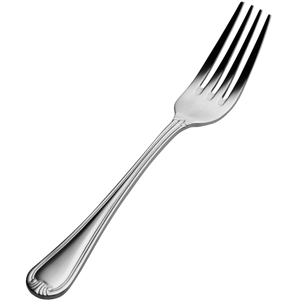 Bon Chef S905 Renoir 7 1/2" 18/10 Extra Heavy Weight Stainless Steel Regular Dinner Fork - 12/Case