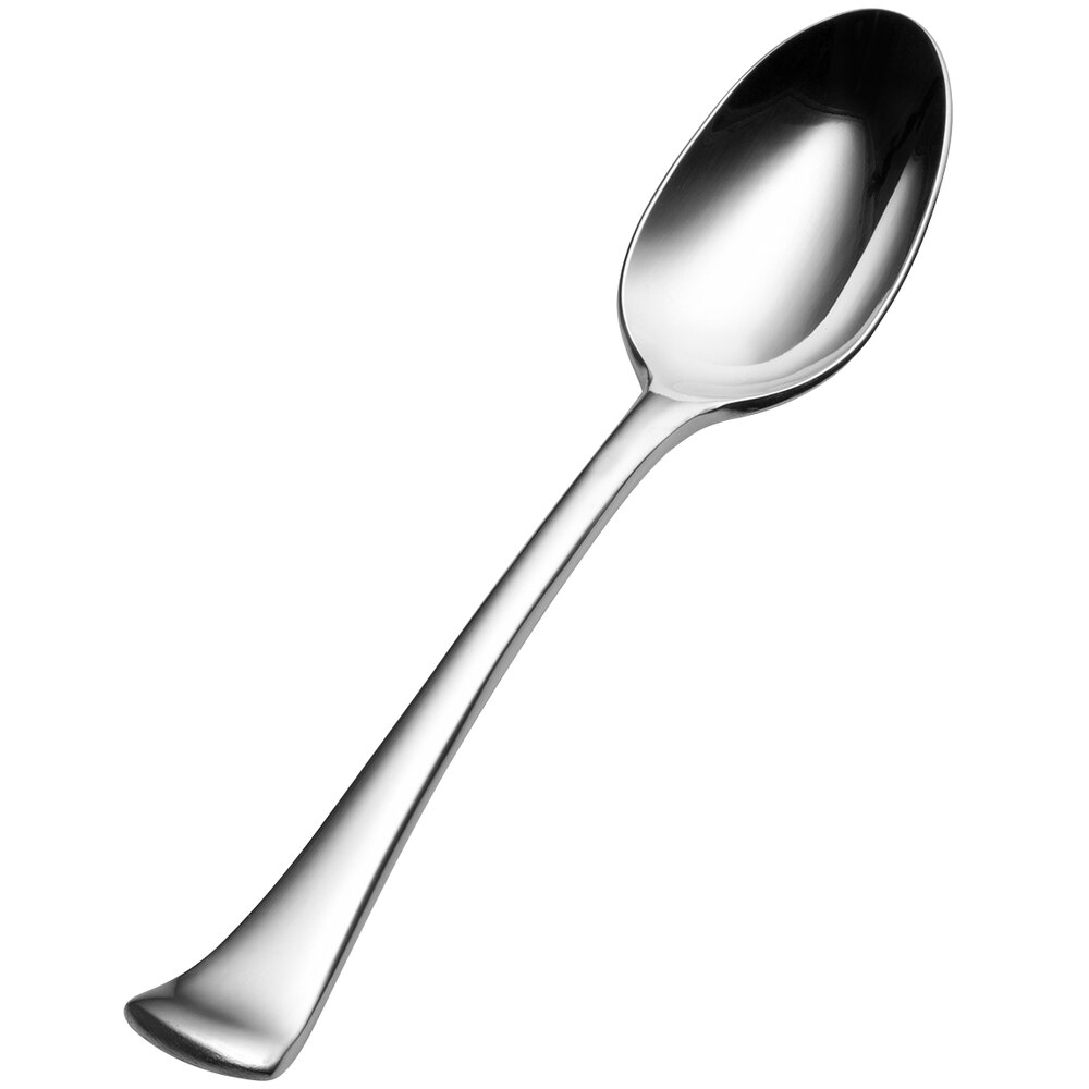 Bon Chef SBS3203 Aspen 7 1/2" 18/0 Extra Heavy Weight Bonsteel Soup / Dessert Spoon - 12/Case