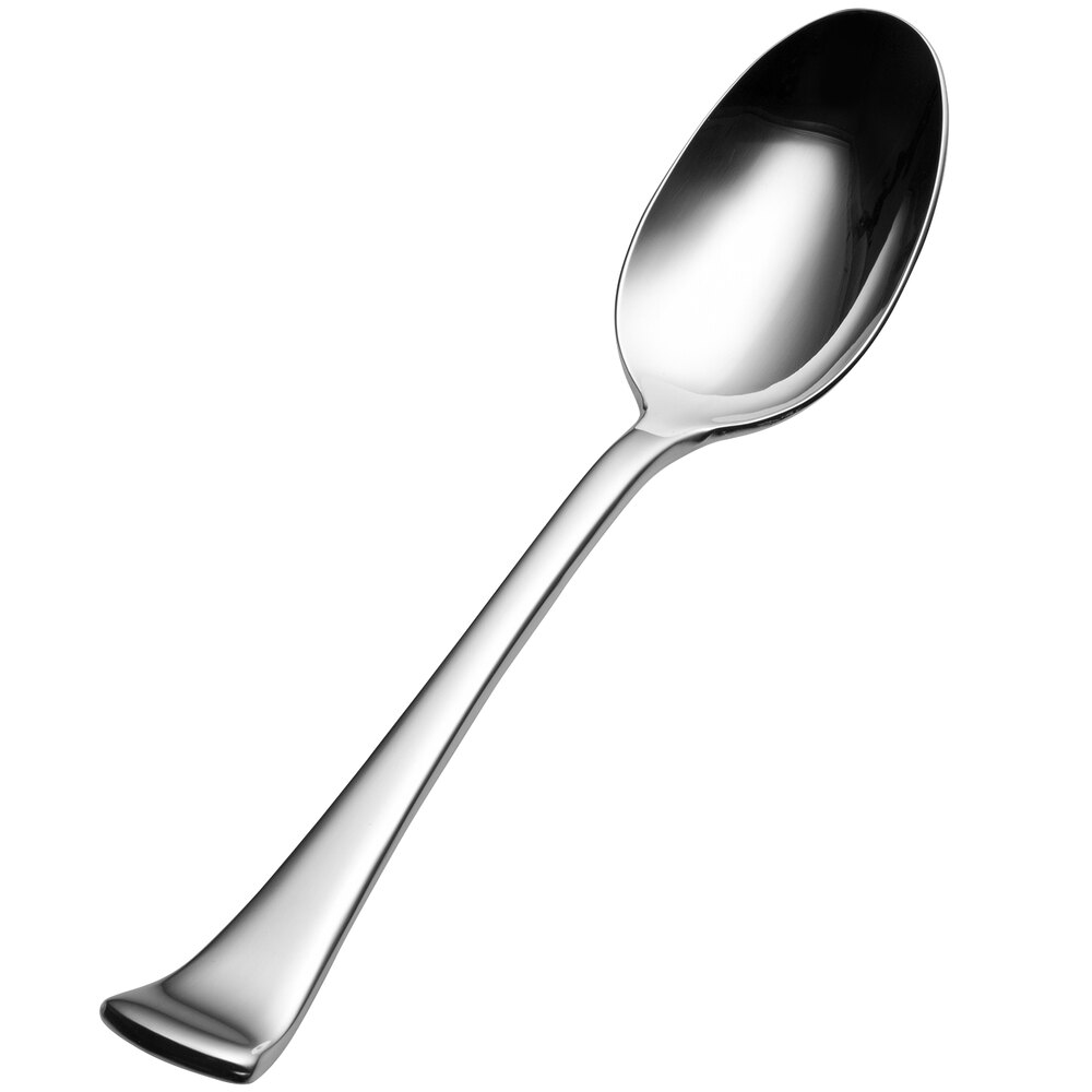 Bon Chef SBS3204 Aspen 8 1/2" 18/0 Extra Heavy Weight Bonsteel Table / Serving Spoon - 12/Case