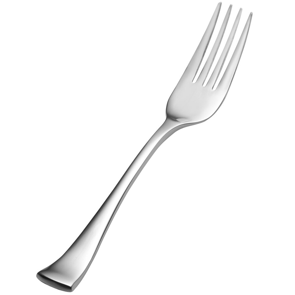 Bon Chef SBS3207 Aspen 6 3/4" 18/0 Extra Heavy Weight Bonsteel Salad Fork - 12/Case