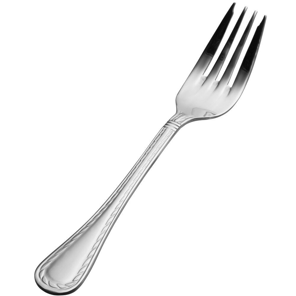 Bon Chef SBS407 Amore 7 1/16" 18/0 Extra Heavy Weight Bonsteel Salad/Dessert Fork - 12/Case
