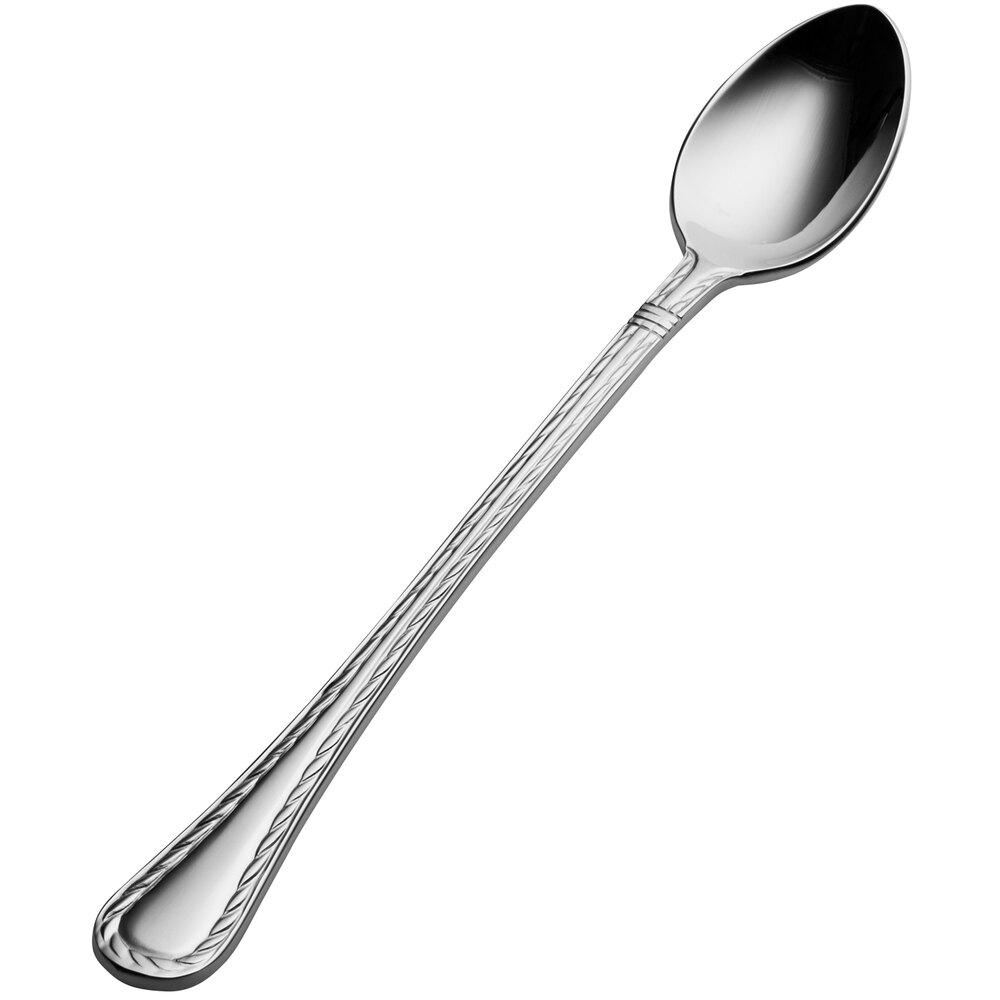Bon Chef SBS402 Amore 7 3/8" 18/0 Extra Heavy Weight Bonsteel Iced Tea Spoon - 12/Case
