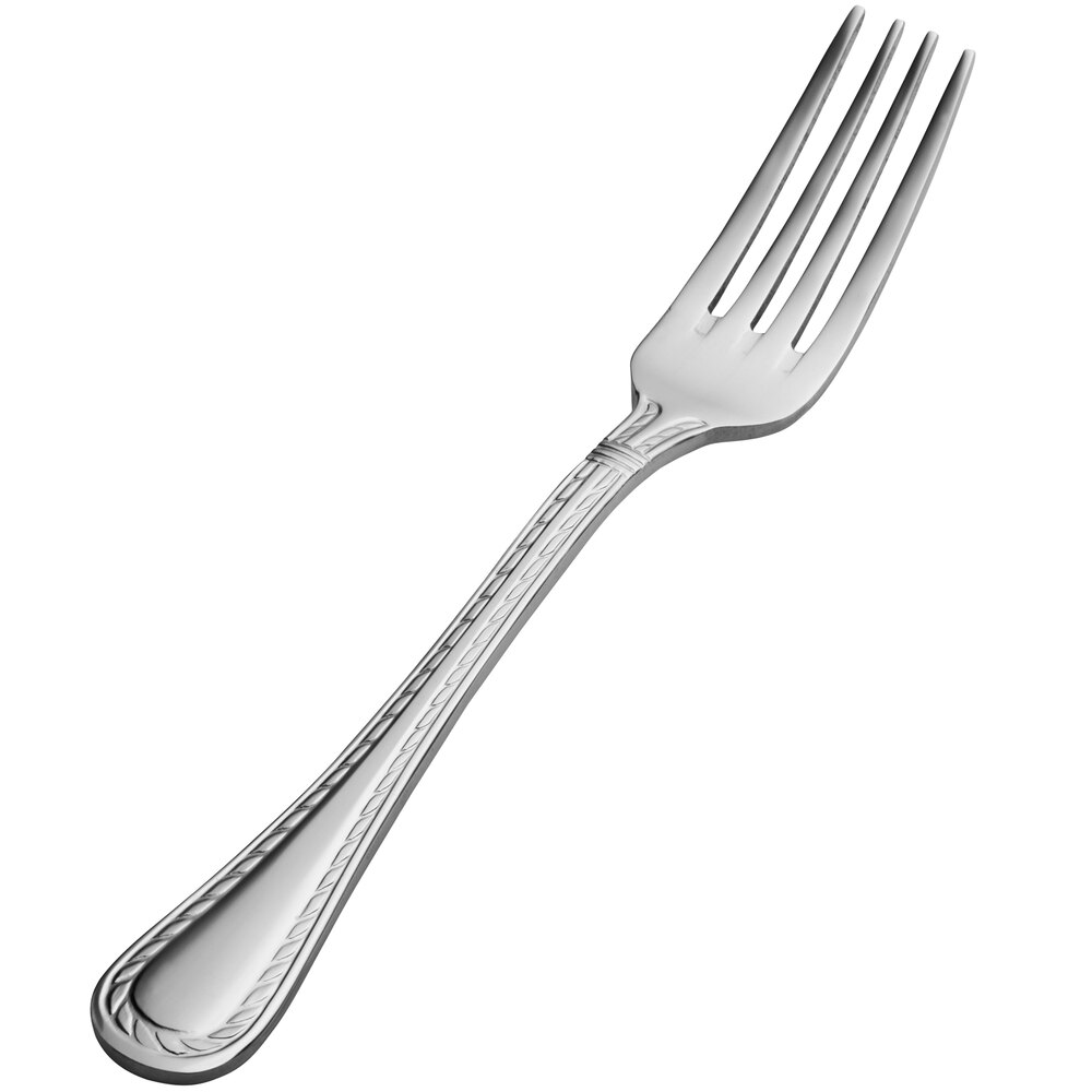 Bon Chef SBS406 Amore 8 1/8" 18/0 Extra Heavy Weight Bonsteel European Dinner Fork - 12/Case