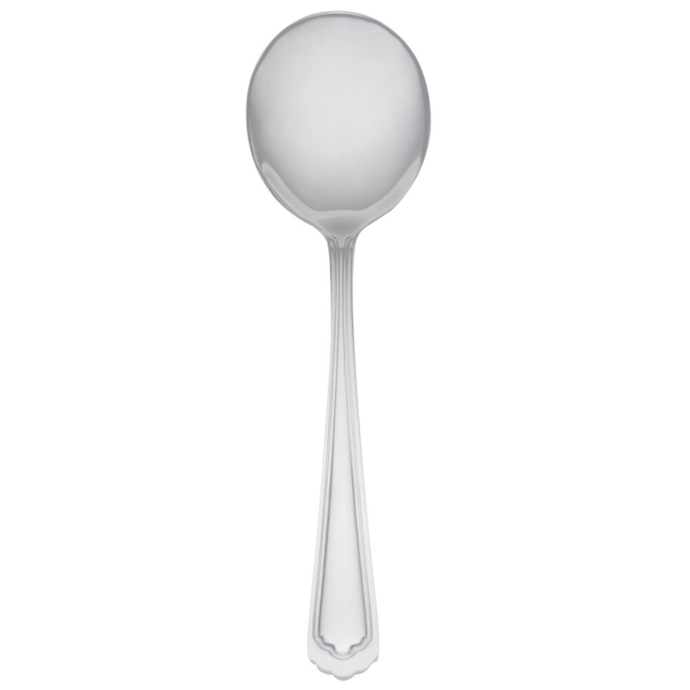 Libbey 256 016 Cortland 5 7/8" 18/0 Stainless Steel Heavy Weight Bouillon Spoon - 36/Case
