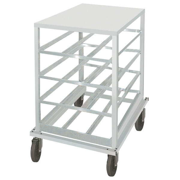 Advance Tabco CR10-72 Spec Line #10 Aluminum Can Rack Mobile with Aluminum Top - Half Size
