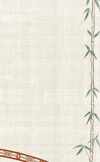 Choice 8 1/2" x 11" Menu Paper Asian Themed Bamboo Design Right Insert - 100/Pack