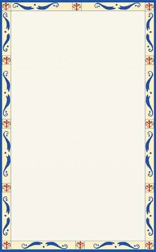 Choice 8 1/2" x 14" Menu Paper Right Insert - Mediterranean Border - 100/Pack