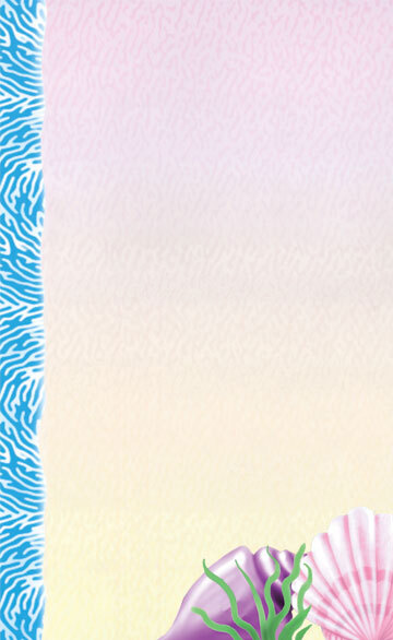 Choice 8 1/2" x 11" Menu Paper - Seafood Themed Shell Design Cover - 100/Pack