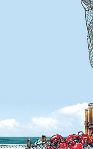 Choice 8 1/2" x 11" Menu Paper - Seafood Themed Port Design Right Insert - 100/Pack