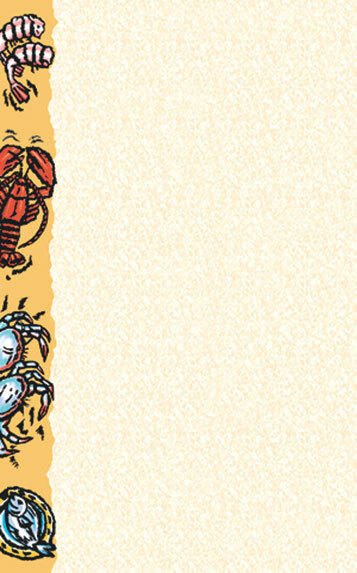 Choice 8 1/2" x 11" Menu Paper - Seafood Themed Buffet Design Left Insert - 100/Pack
