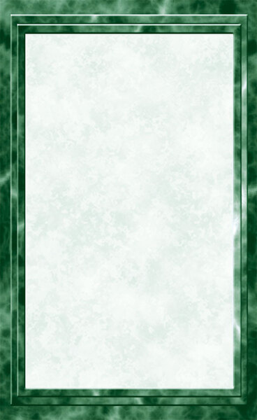 Choice 8 1/2" x 14" Menu Paper - Green Marble Border - 100/Pack