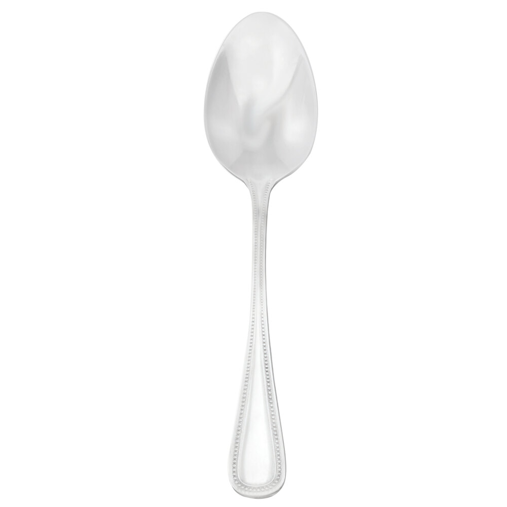 Walco Classic Bead from Steelite International WL9203 8 3/8" 18/10 Stainless Steel Extra Heavy Weight Tablespoon / Serving Spoon - 24/Case