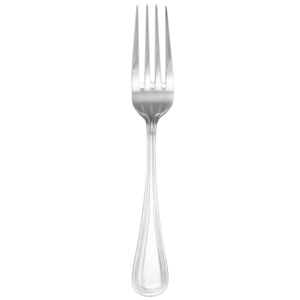 Walco Classic Bead from Steelite International WL92051 8 1/8" 18/10 Stainless Steel Extra Heavy Weight European Table Fork - 24/Case