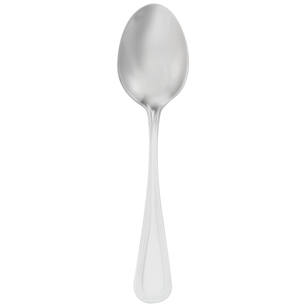 Walco Classic Bead from Steelite International WL9207 6 15/16" 18/10 Stainless Steel Extra Heavy Weight Dessert Spoon - 24/Case