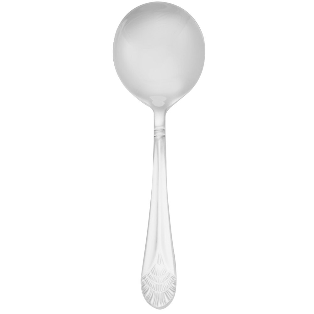 Walco Chalet from Steelite International WL9812 6" 18/10 Stainless Steel Extra Heavy Weight Bouillon Spoon - 24/Case