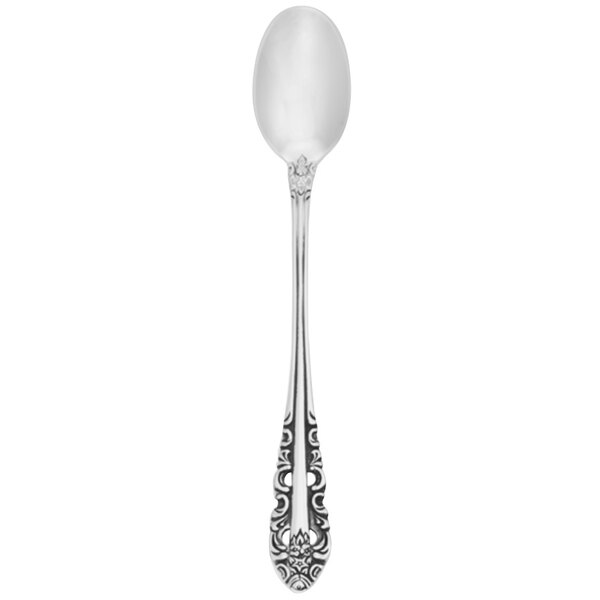 Walco Classic Baroque from Steelite International WL6804 7 1/4" 18/10 Stainless Steel Extra Heavy Weight Iced Tea Spoon - 12/Case