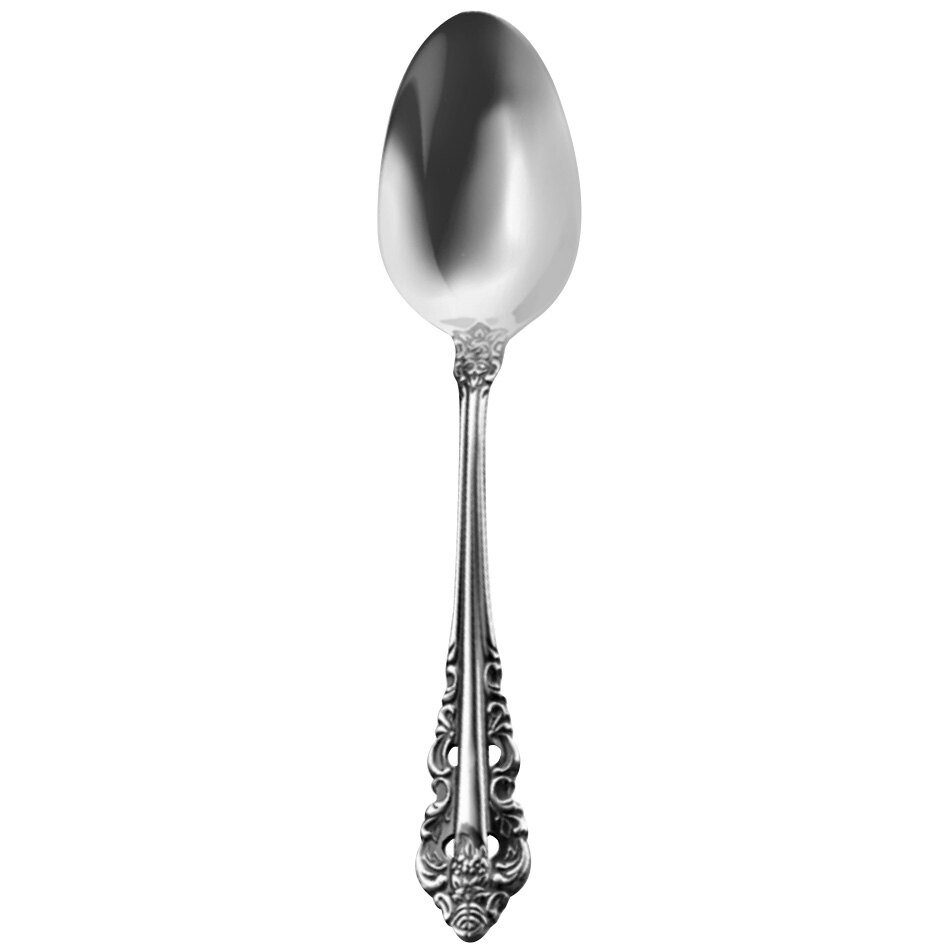 Walco Classic Baroque from Steelite International WL6807 6 15/16" 18/10 Stainless Steel Extra Heavy Weight Dessert Spoon - 12/Case