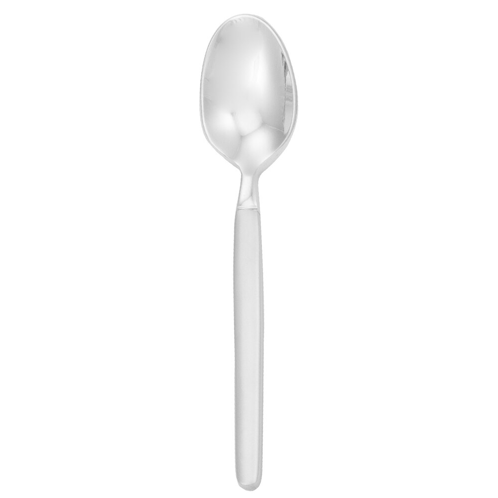 Walco Frosted Vogue from Steelite International WLS2529 4 3/8" 18/10 Stainless Steel Extra Heavy Weight Demitasse Spoon - 12/Case