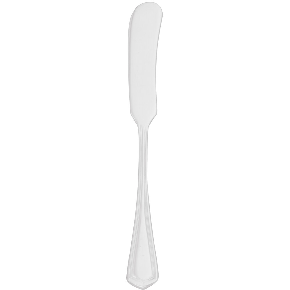 Walco Classic Silver from Steelite International WL4410 6 1/16" 18/10 Silver Plated Extra Heavy Weight Butter Spreader - 36/Case